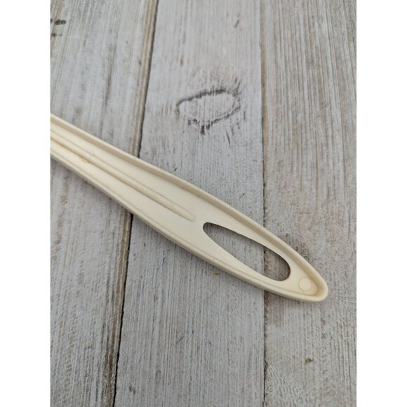Vintage Ensar Almond Beige Nylon Plastic Slotted Spoon 11" - Picture 5 of 6